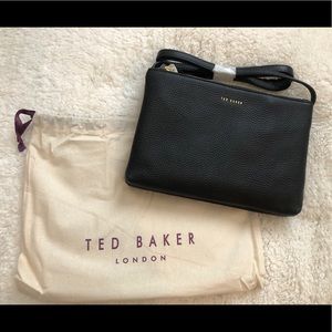 NWT Ted Baker London Maceyy Double Zip Leather Bag